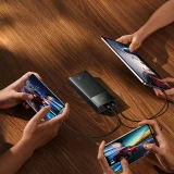 Powerbank 20000mAh USB-A USB-C z wyświetlaczem kablem 22.5W - czarny 9