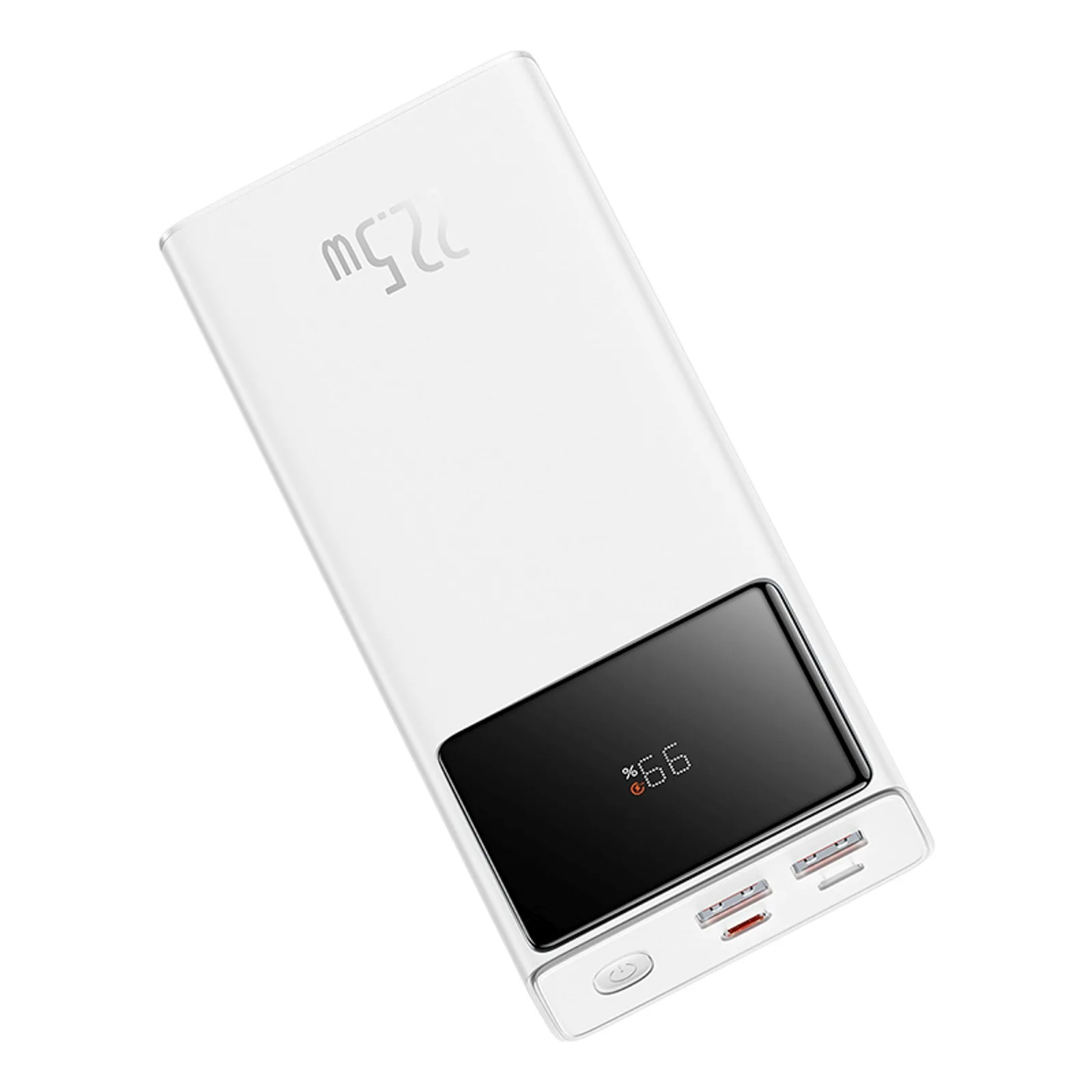 Powerbank 20000mAh USB-A USB-C z wyświetlaczem kablem 22.5W - biały 4