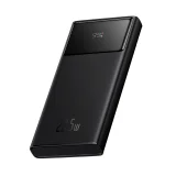 Powerbank 10000mAh USB-A USB-C z wyświetlaczem kablem 22.5W - czarny