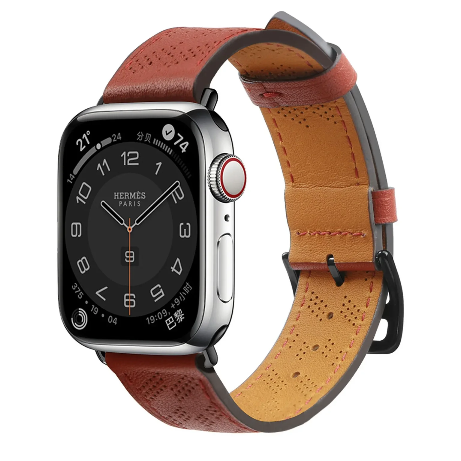 Pasek skórzany opaska bransoleta do Apple Watch 38 / 40 / 41 mm - czerwony Pasek skórzany opaska bransoleta do Apple Watch 38 / 40 / 41 mm - czerwony