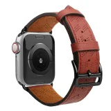 Pasek skórzany opaska bransoleta do Apple Watch 38 / 40 / 41 mm - czerwony 2