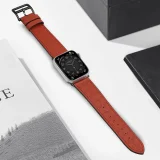 Pasek skórzany opaska bransoleta do Apple Watch 38 / 40 / 41 mm - czerwony 4