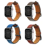 Pasek skórzany opaska bransoleta do Apple Watch 38 / 40 / 41 mm - czerwony 6