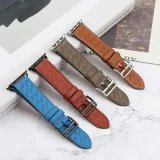 Pasek skórzany opaska bransoleta do Apple Watch 38 / 40 / 41 mm - czerwony 8