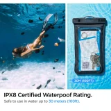 Vízálló okostelefon-tok nyakpánttal, IPX8, fekete – 2 db 11
