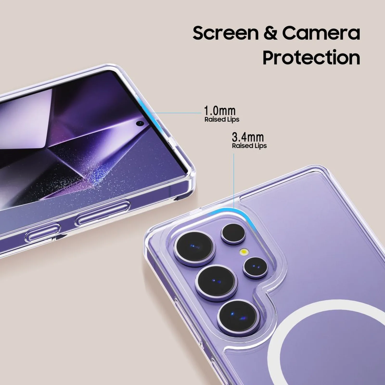Etui pokrowiec na Samsung Galaxy S25 Ultra FlexAir Hybrid MagSafe - przezroczysty 4