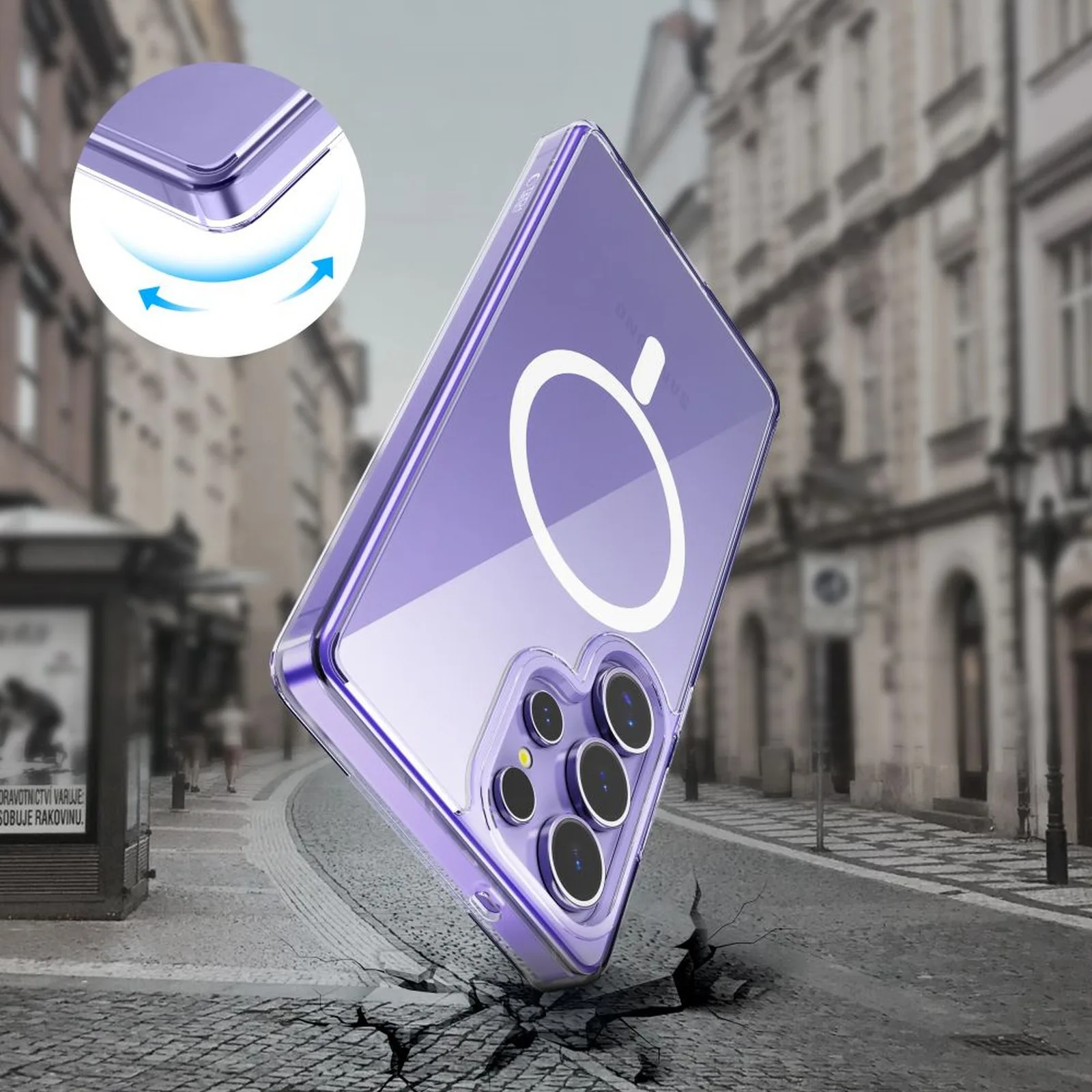 Etui pokrowiec na Samsung Galaxy S25 Ultra FlexAir Hybrid MagSafe - przezroczysty 5