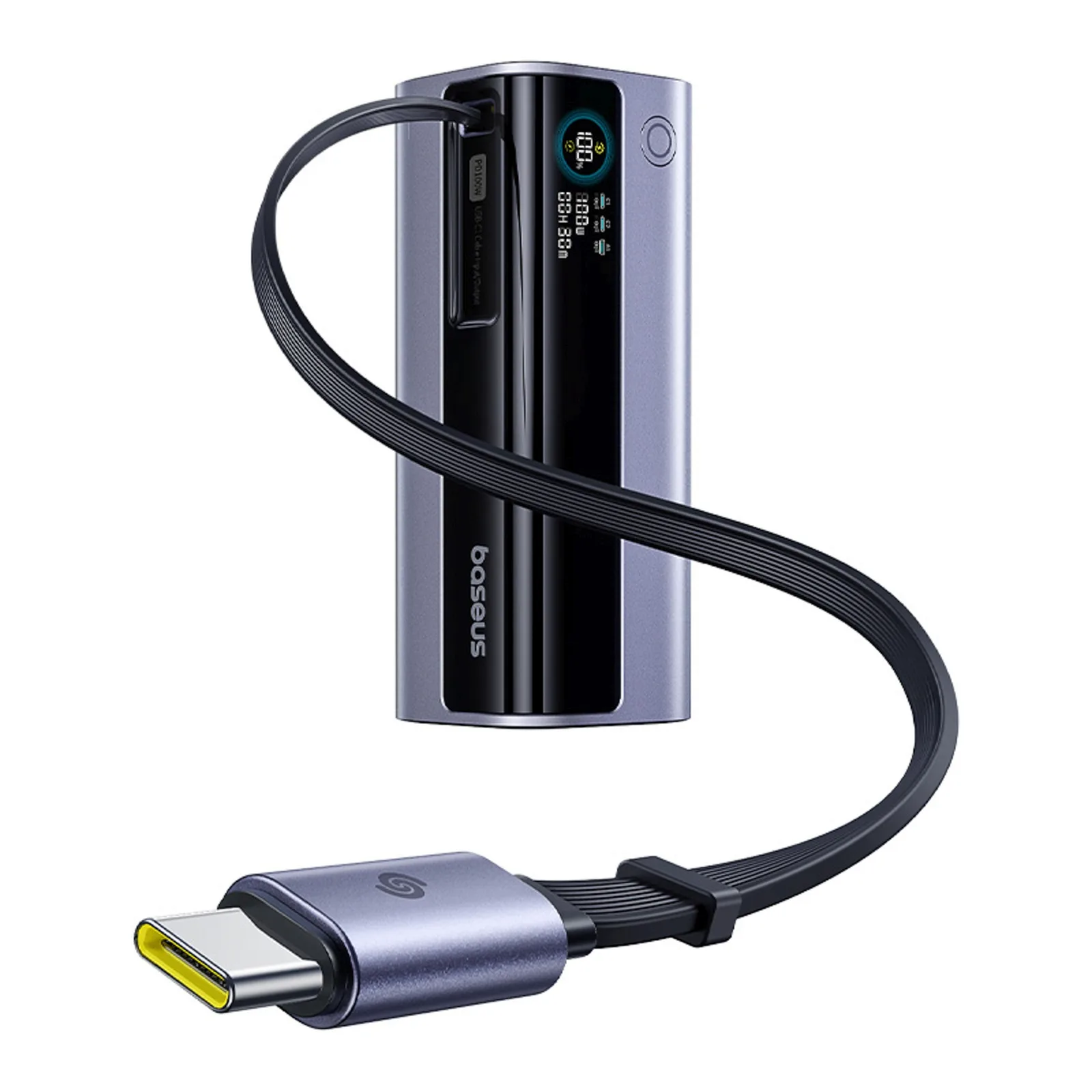 Powerbank 10000mAh EnerGeek GR11 ze zwijanym kablem 100W - szary 2