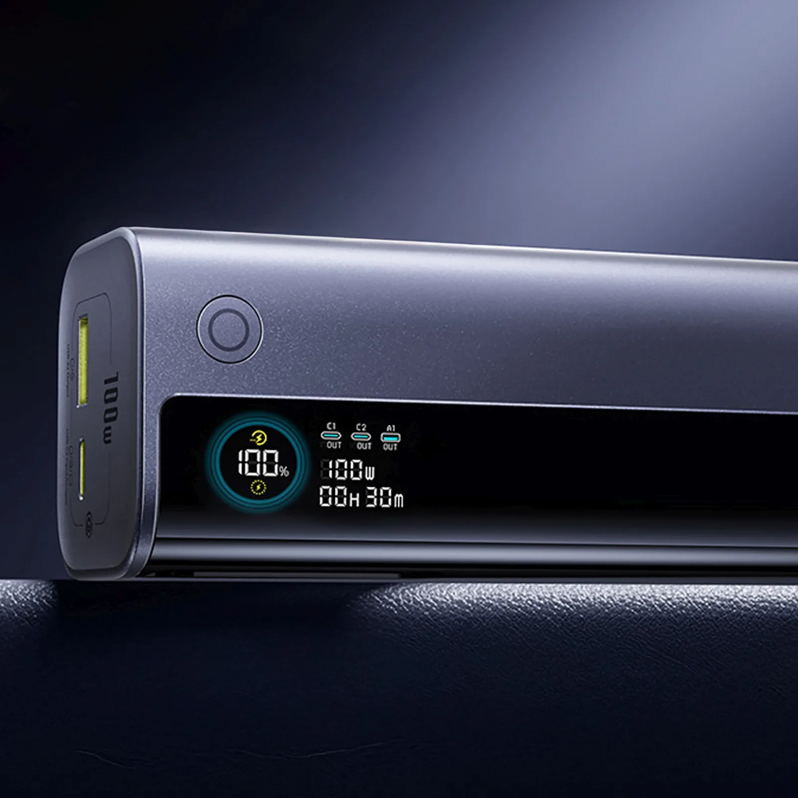 Powerbank 10000mAh EnerGeek GR11 ze zwijanym kablem 100W - szary 8