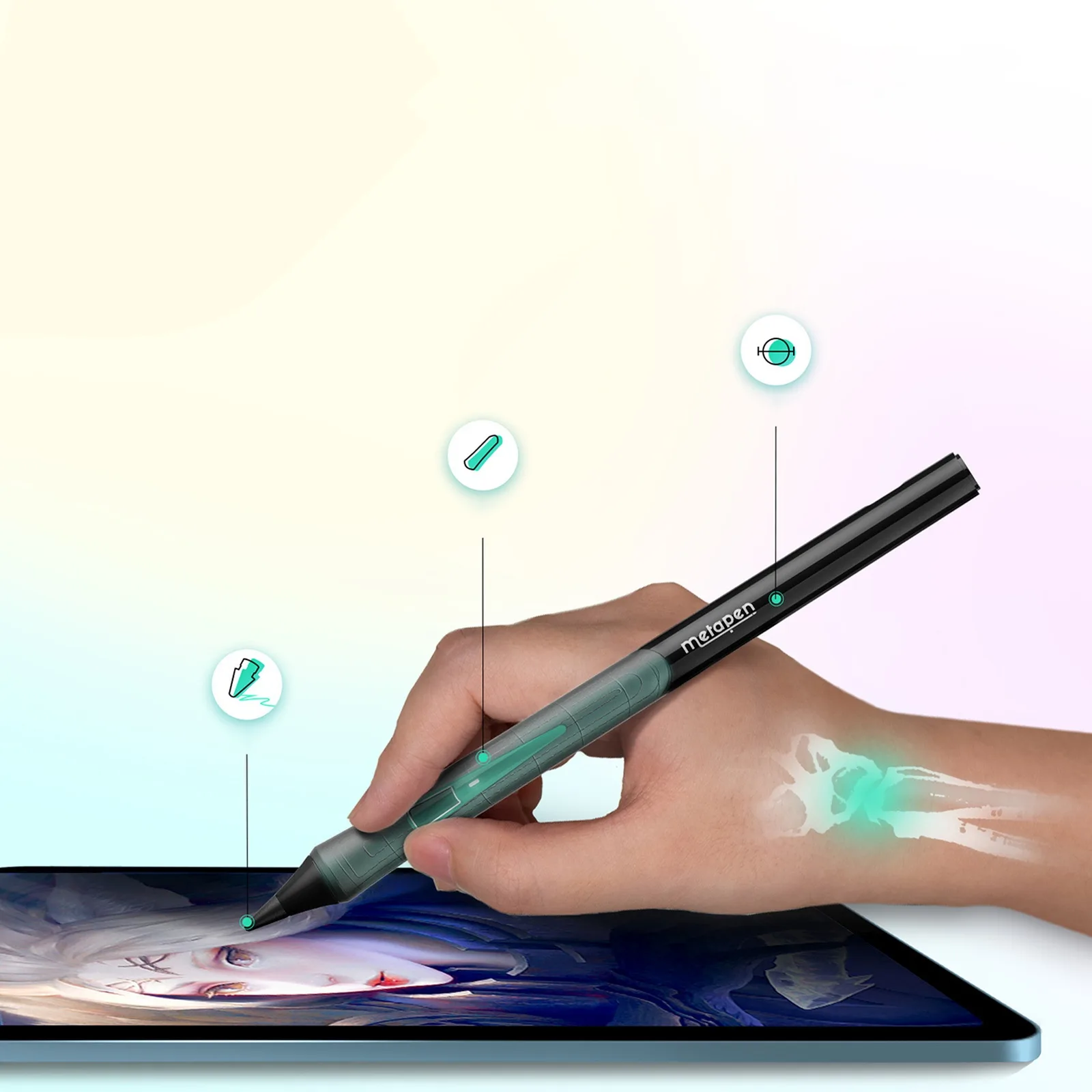 Precision stylus for iPad USB-C Pencil D1 - black 4