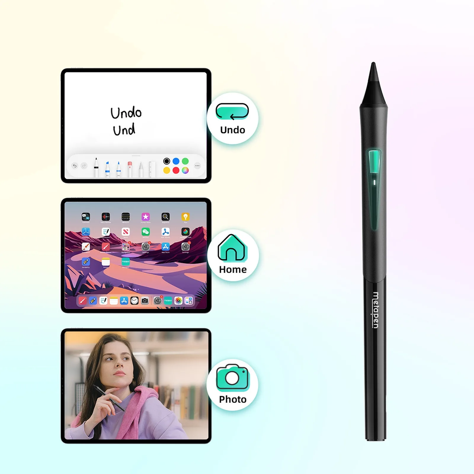 Precision stylus for iPad USB-C Pencil D1 - black 5