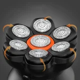 Električni aparat za glavu i bradu s 7 LED glava, USB-C - crni 10
