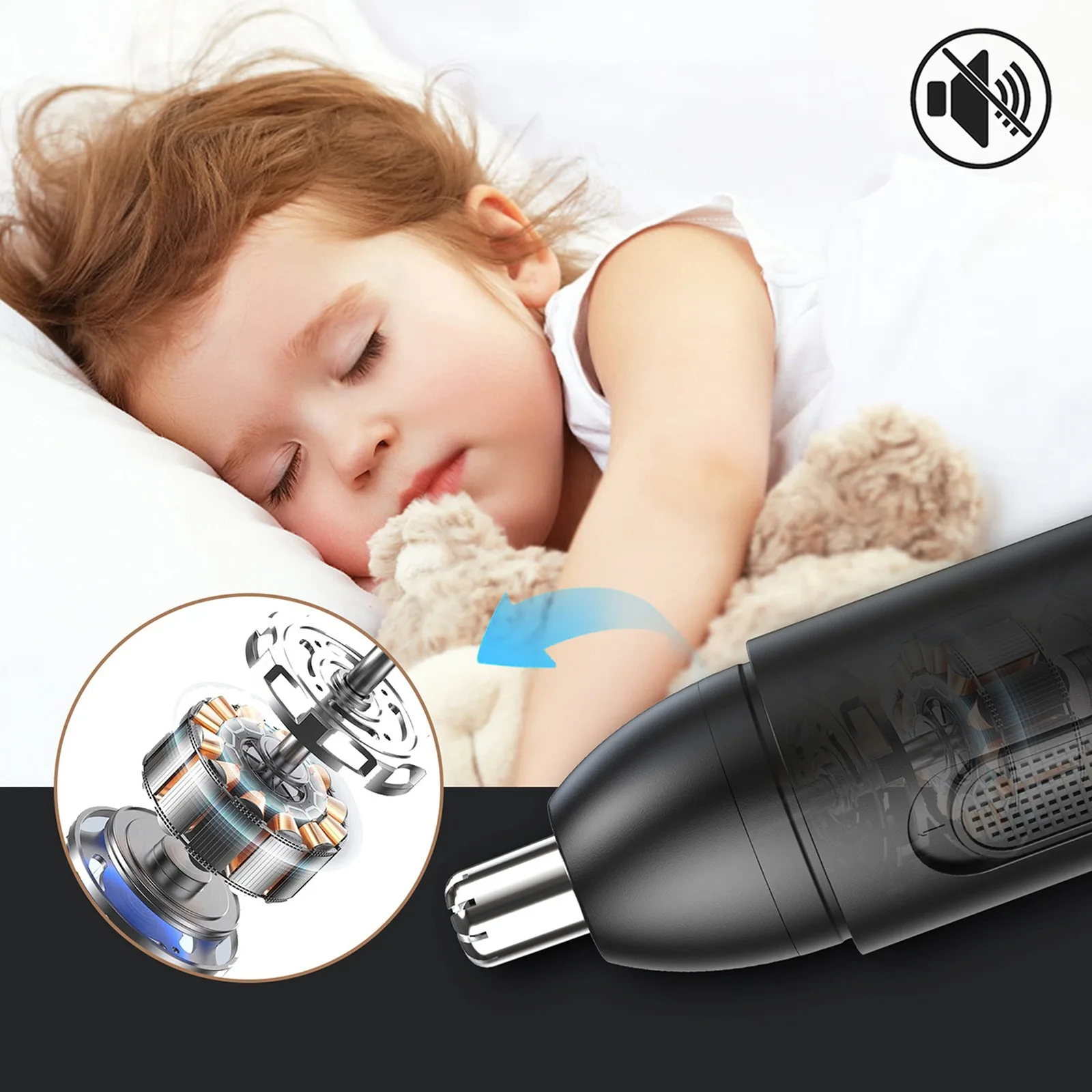 USB-C ear nose and eyebrow trimmer - black 7