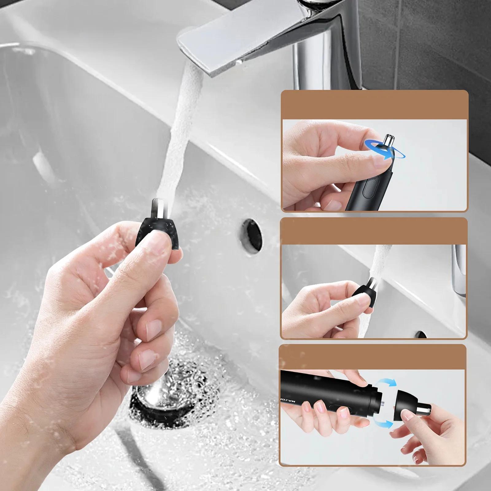 USB-C ear nose and eyebrow trimmer - black 9