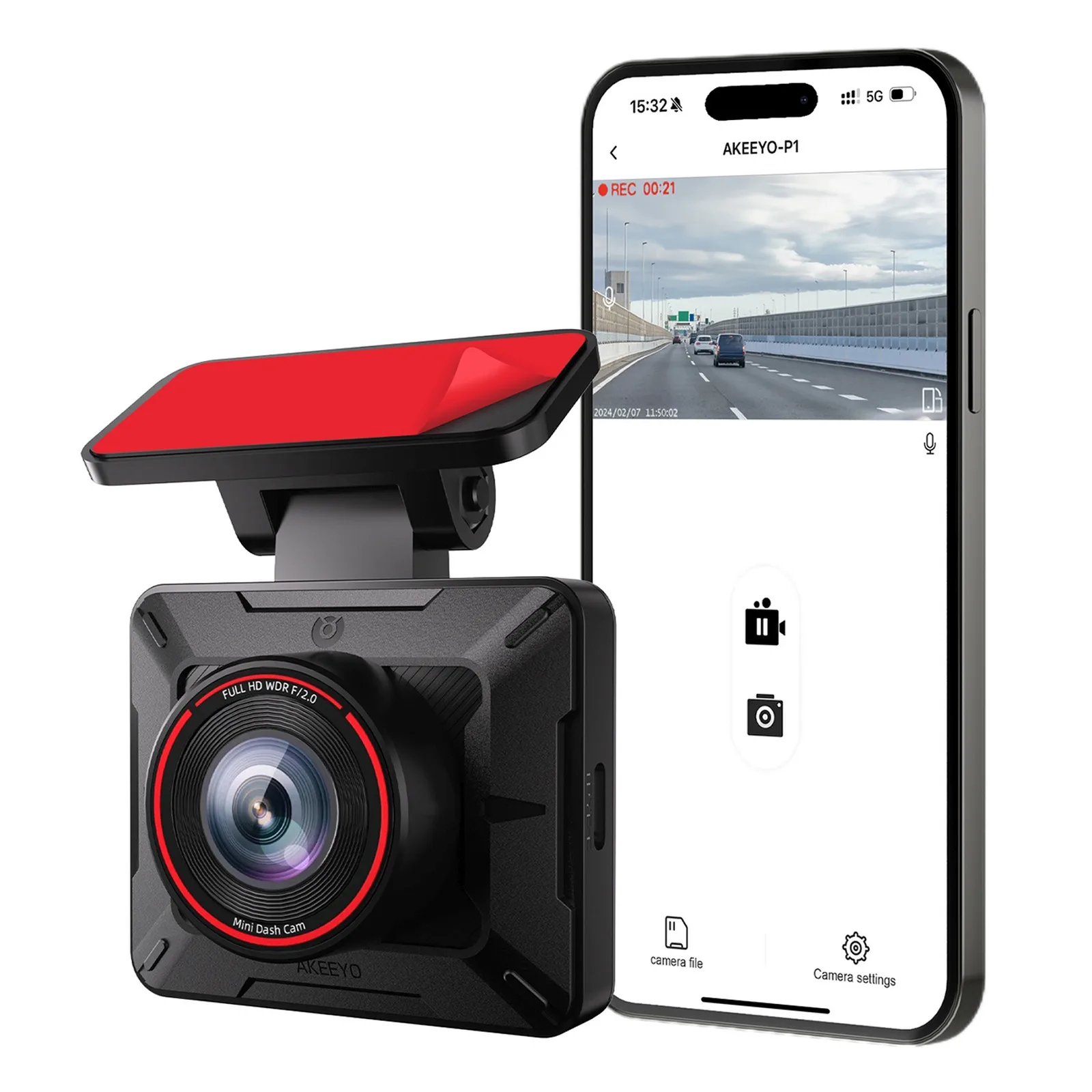 Kamera samochodowa wideorejestrator P1 FullHD 30fps - czarna