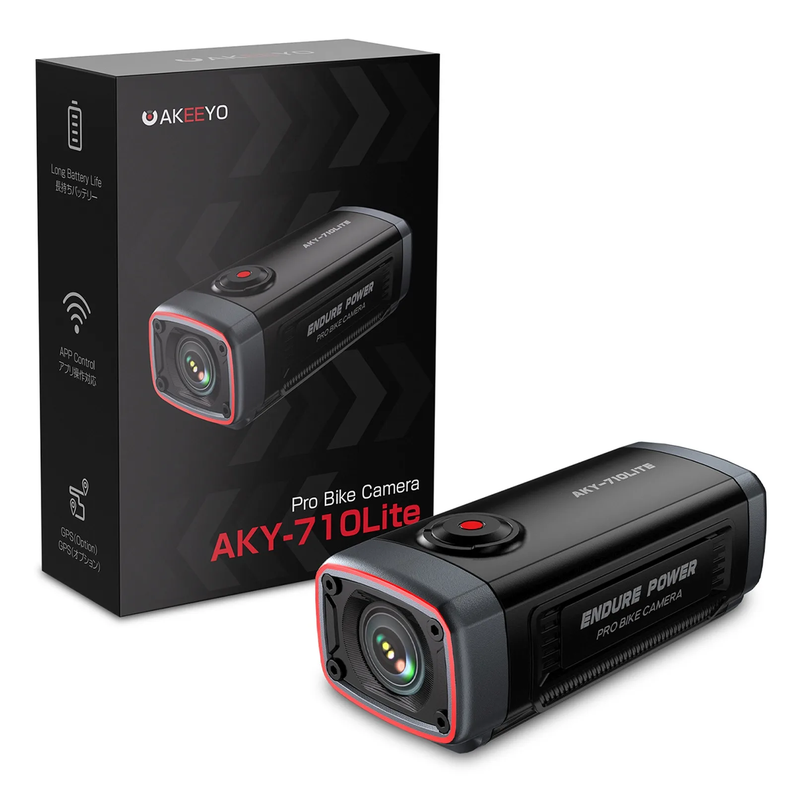 Kamera sportowa wideorejestrator na kierownicę roweru 710 Lite 1080P - czarna