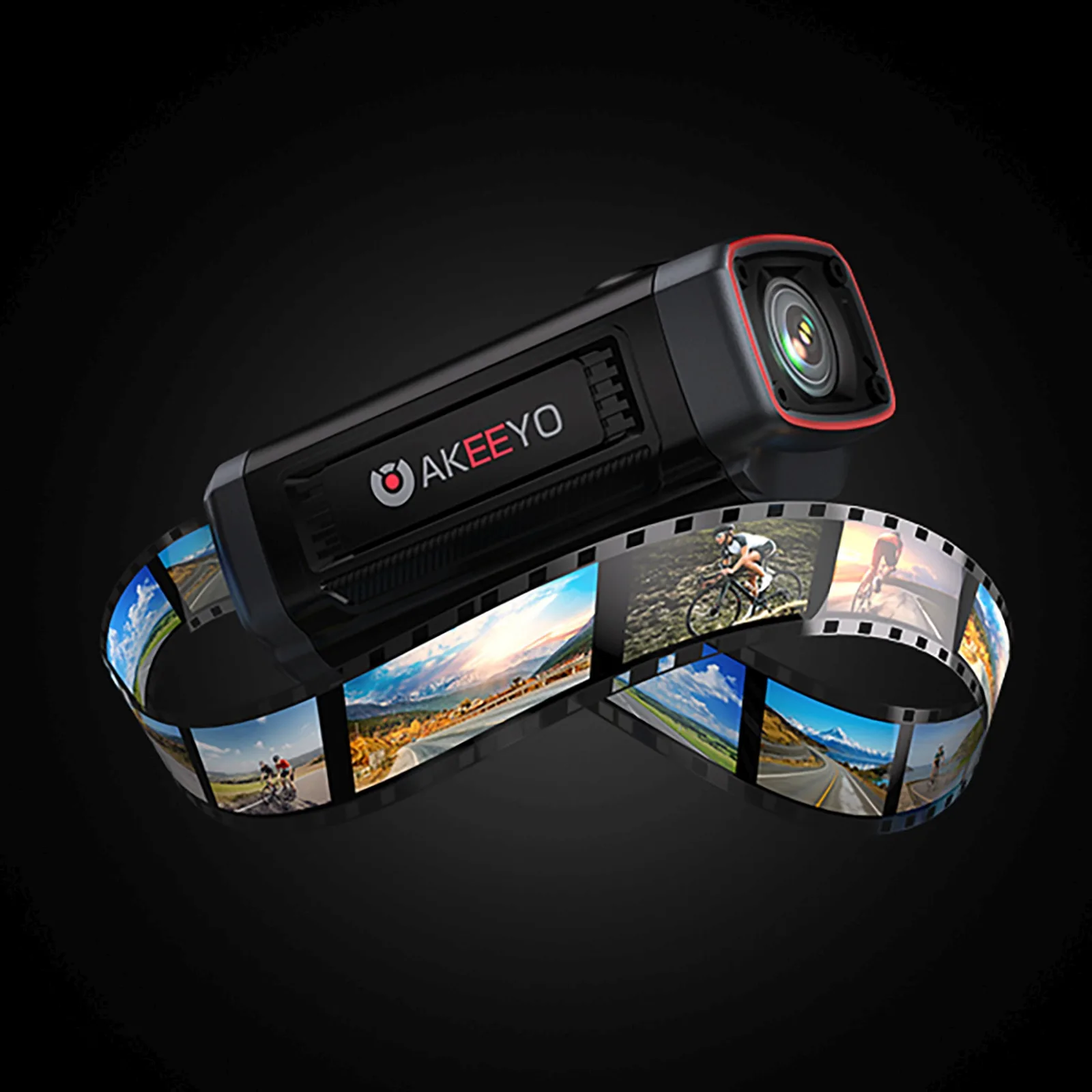 Kamera sportowa wideorejestrator na kierownicę roweru 710 Lite 1080P - czarna 11