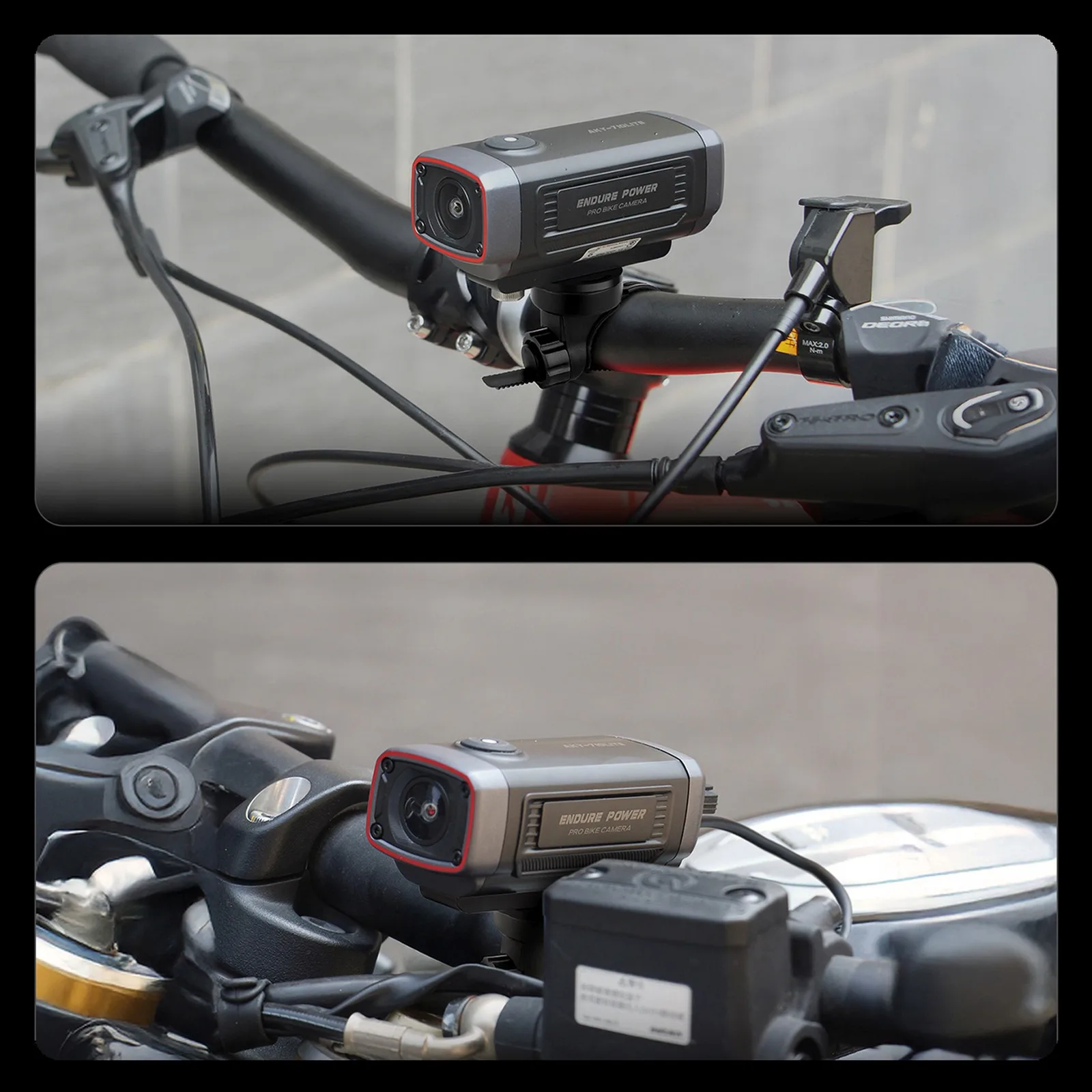 Kamera sportowa wideorejestrator na kierownicę roweru 710 Lite 1080P - czarna 3