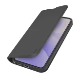 Otočné puzdro typu peňaženka pre Samsung Galaxy S26 Ultra – hladké – čierne