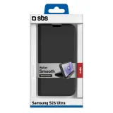 Otočné puzdro typu peňaženka pre Samsung Galaxy S26 Ultra – hladké – čierne 2
