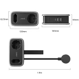 Listwa zasilająca 5w1 AC USB-A USB-C 15.5W - czarna 4