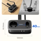 Listwa zasilająca 5w1 AC USB-A USB-C 15.5W - czarna 8