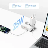Listwa zasilająca 6w1 AC USB-A USB-C 25W - biała 5