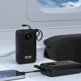 Powerbank 20000mAh USB-C USB-A z wbudowanymi kablami iPhone Lightning USB-C - czarny 11