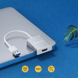 Adapter przejściówka USB-A - HDMI - srebrna 4