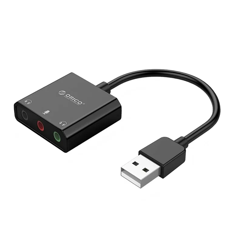 Zewnętrzna karta dźwiękowa USB-A - 3x mini jack - czarna