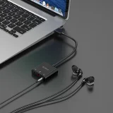 Zewnętrzna karta dźwiękowa USB-A - 3x mini jack - czarna 7