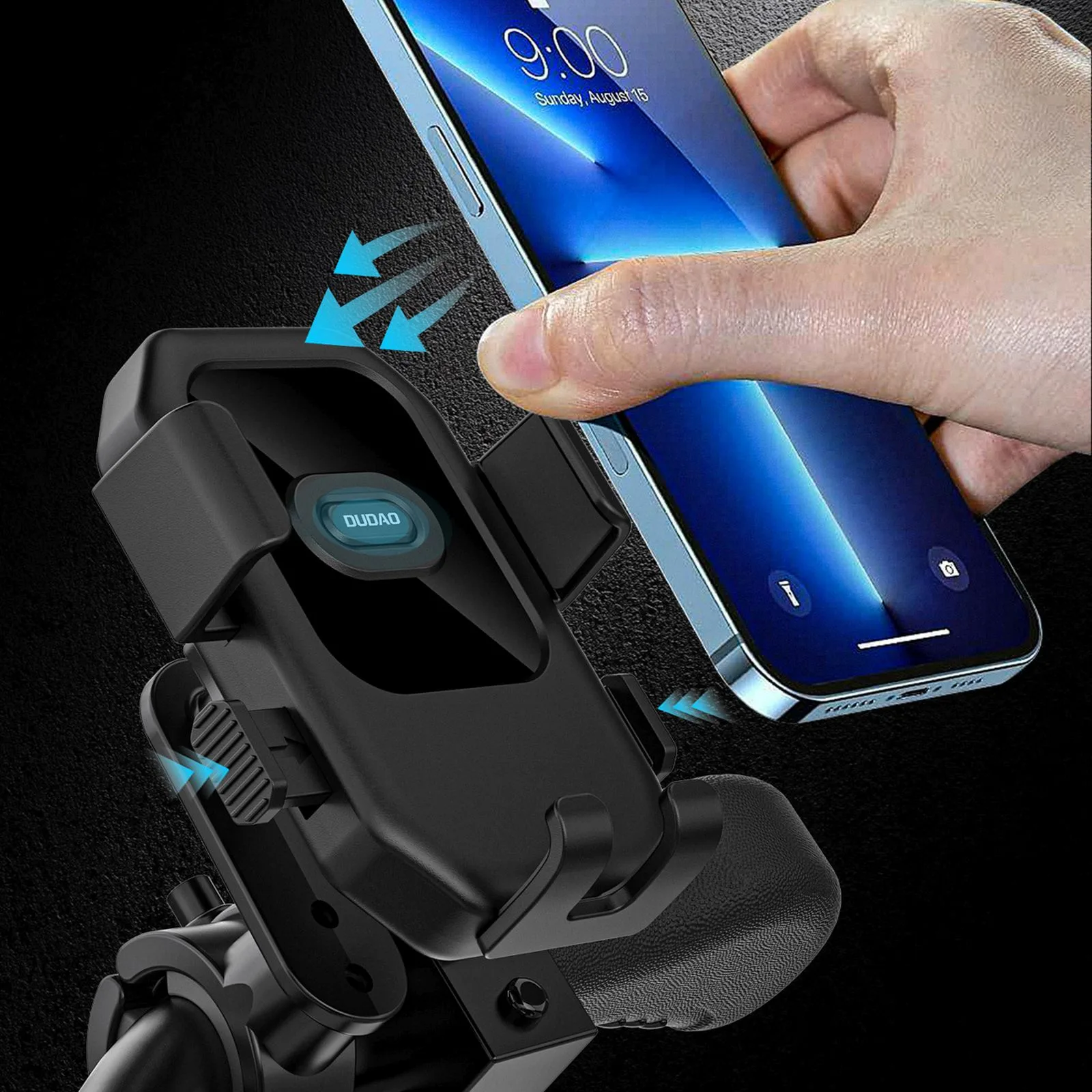 Uchwyt na rower motocykl hulajnogę 360 do smartfona 4.7-7.2 cala - czarny 4