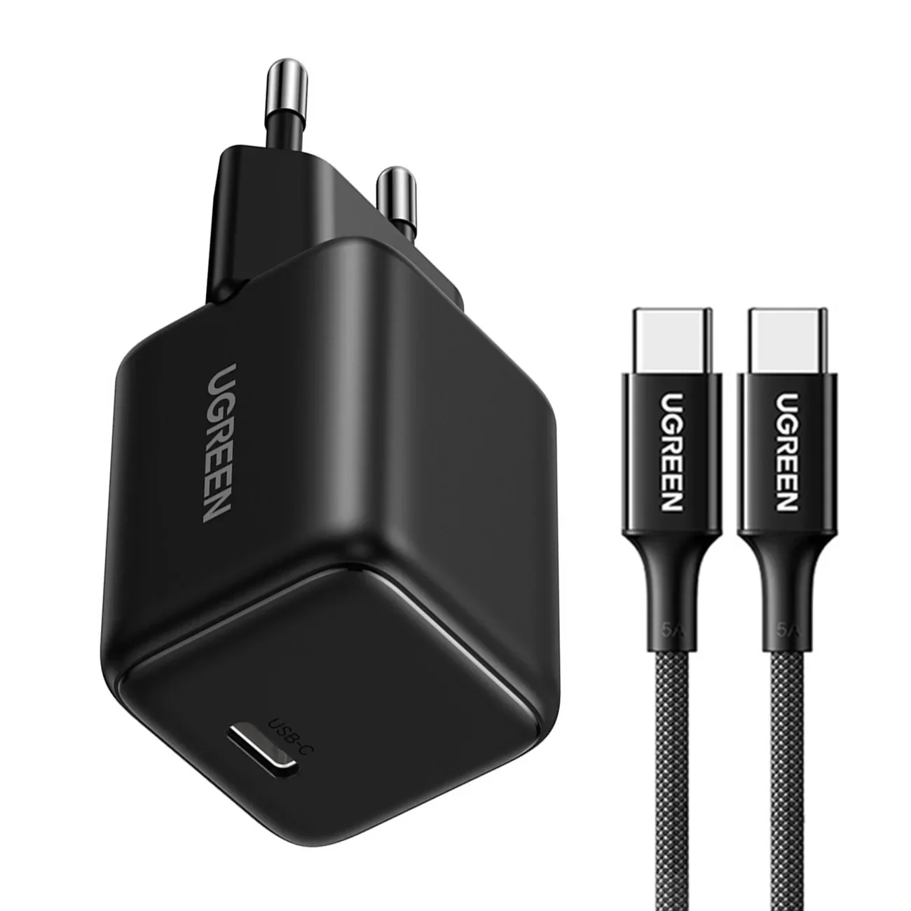 X513 GaN USB-C 30 W-os fali töltő 1 m-es USB-C kábellel – fekete X513 GaN USB-C 30 W-os fali töltő 1 m-es USB-C kábellel – fekete