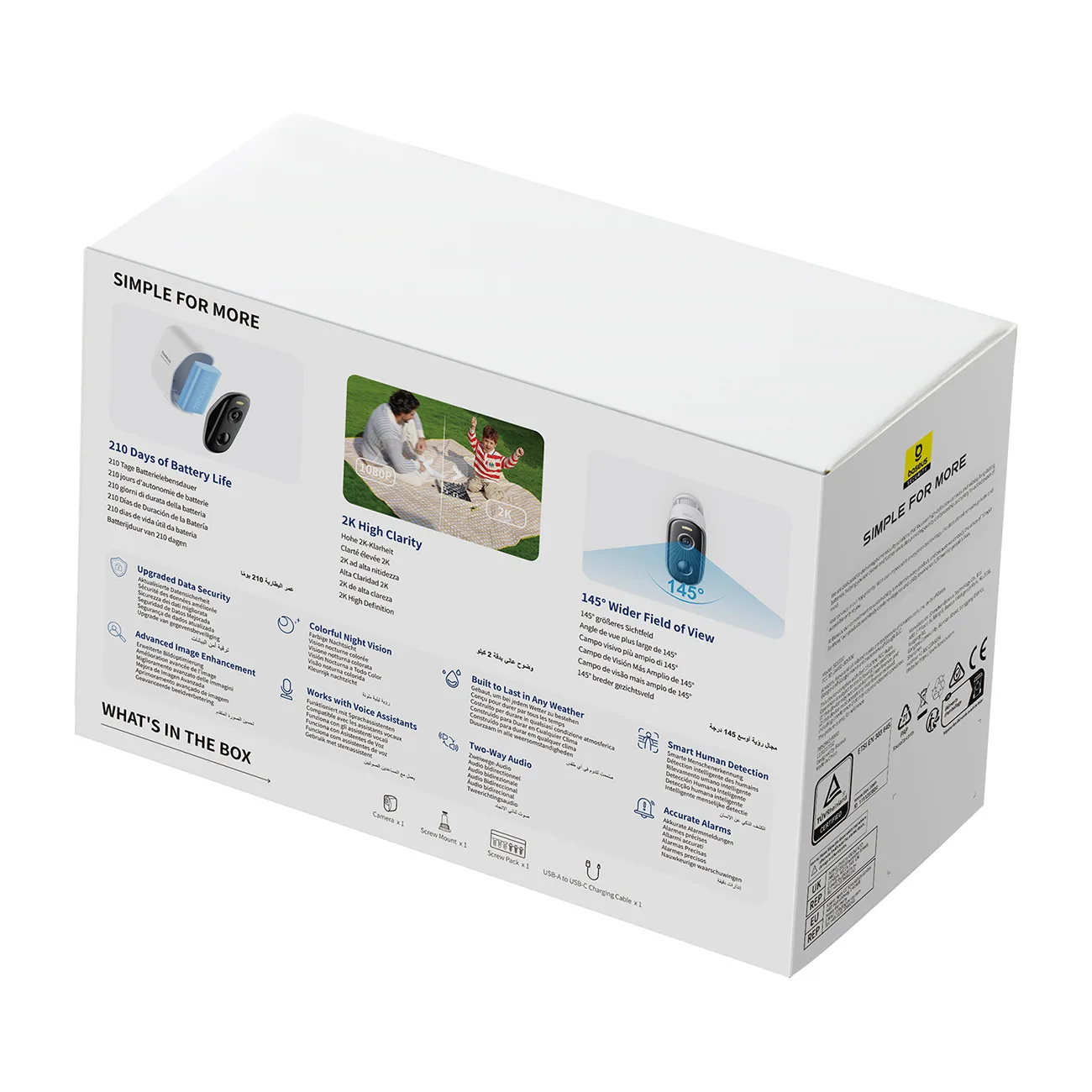 Security N1 outdoor camera for 2K monitoring - white 4