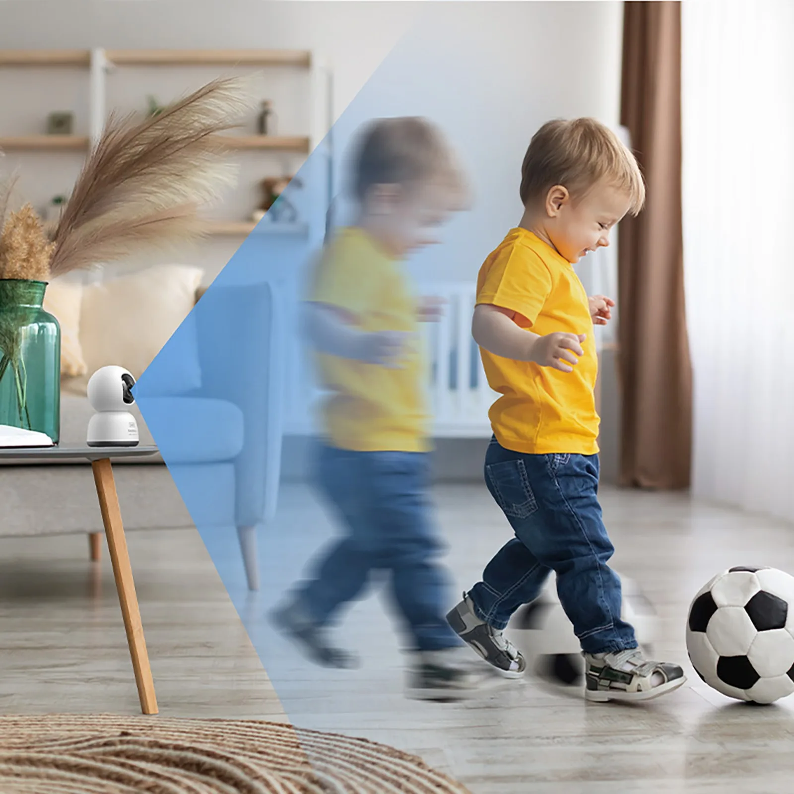 Security P1 Lite indoor camera for 2K Wi-Fi monitoring with microSD - white 9
