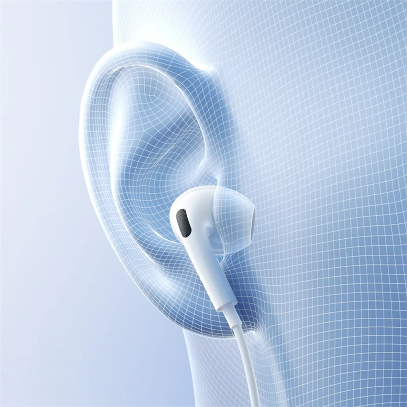 USB-C wired in-ear headphones - white 6