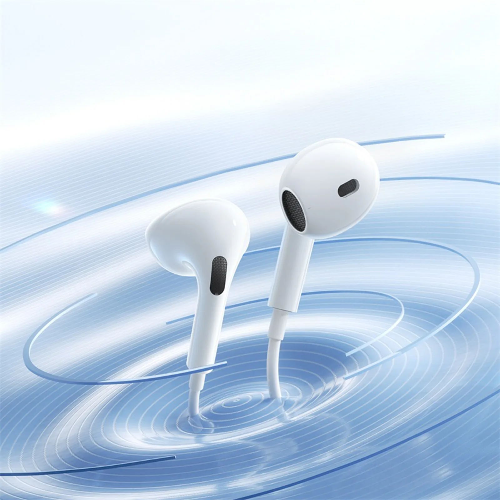 USB-C wired in-ear headphones - white 7