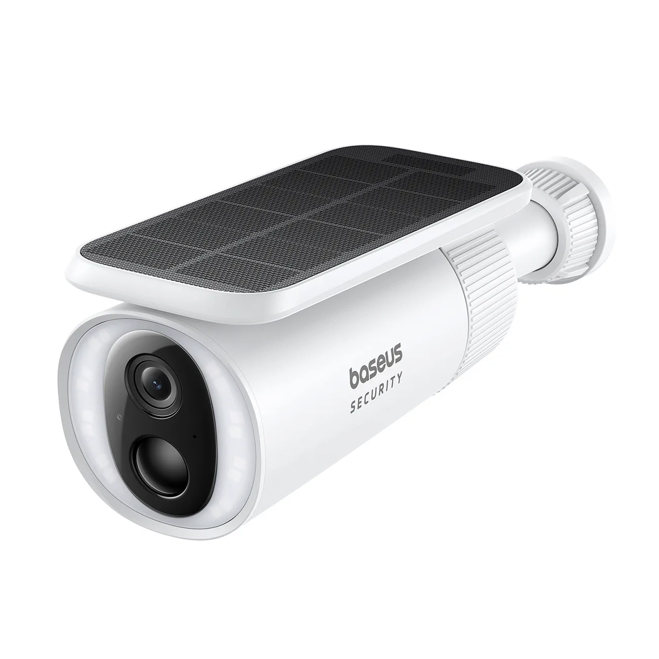 Security S1 kültéri napelemes kamera 2K felbontású megfigyeléshez, 8x, 8 GB, 400 lm – Fehér