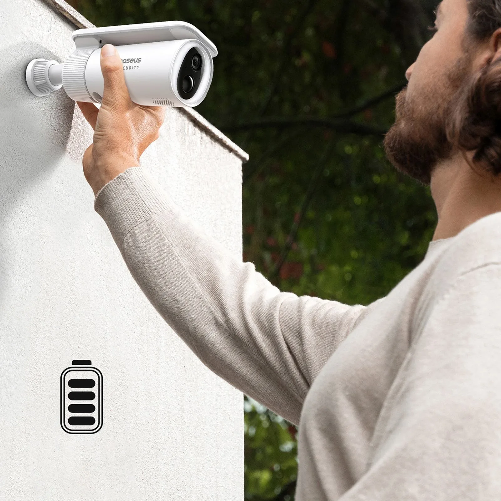 Security S1 Outdoor Solar Camera for 2K Monitoring, 8x, 8 GB, 400 lm – White 8
