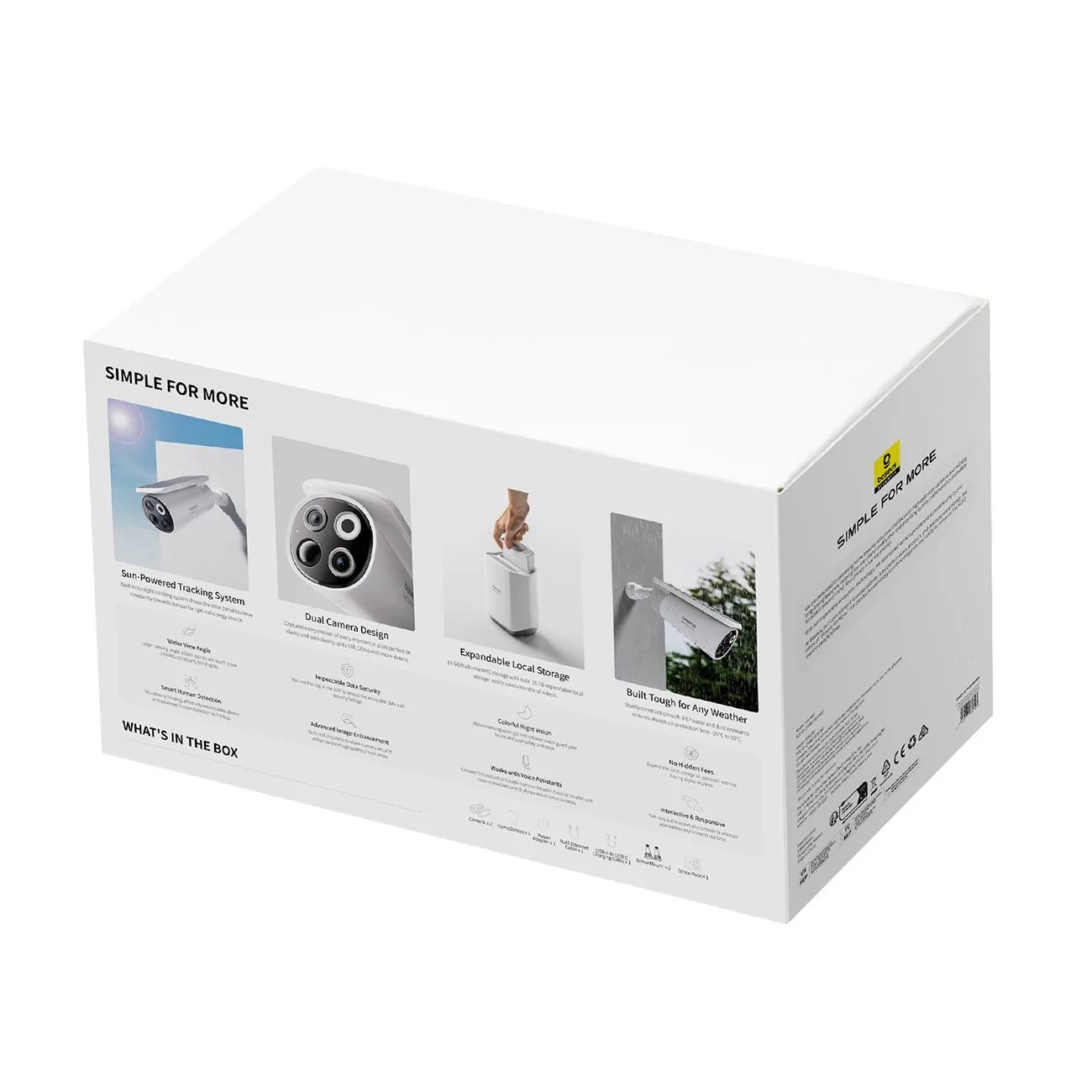 Outdoor Solar Surveillance Kit, 2 3K Cameras, 8x 16GB - White 4