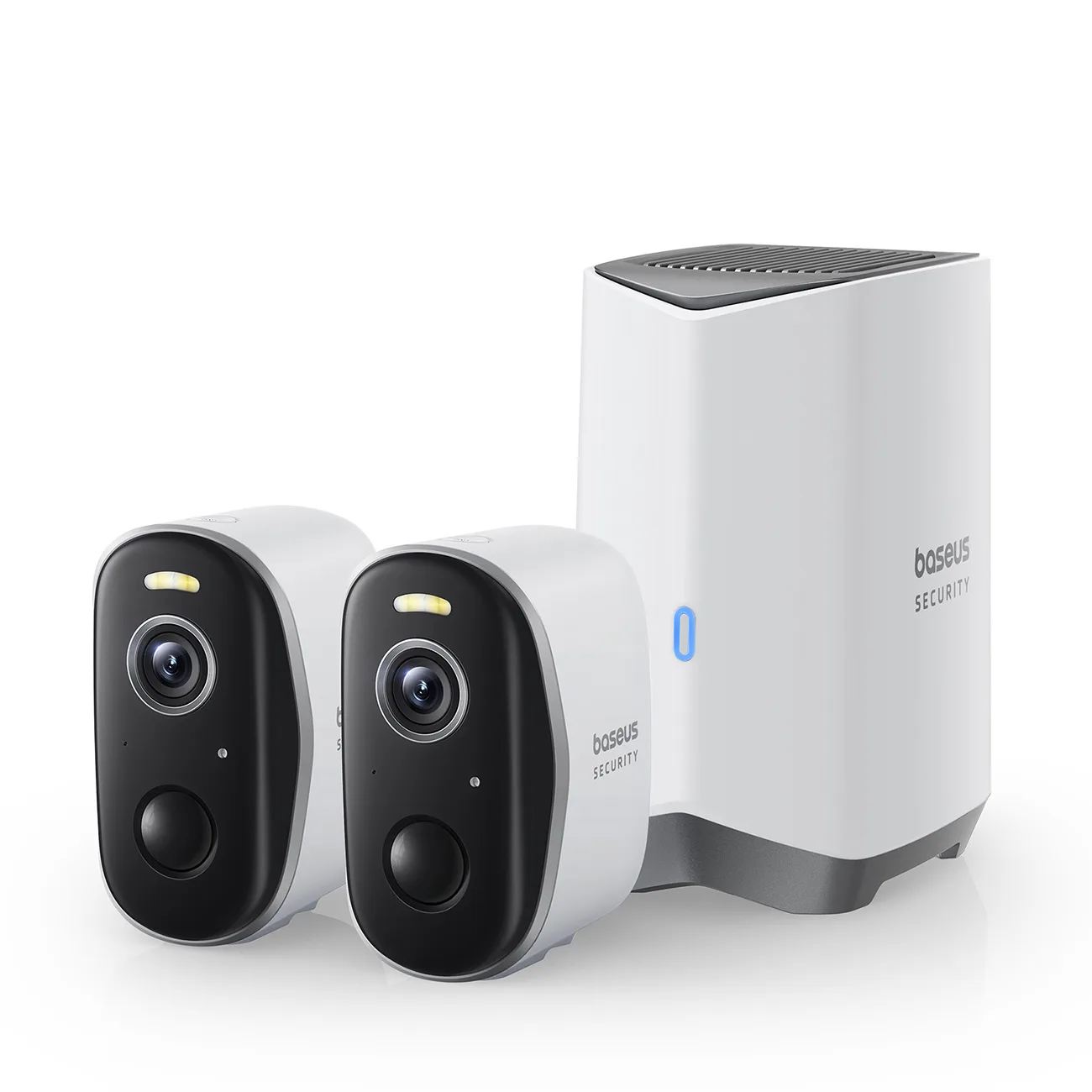 Kültéri megfigyelőkészlet: 2 db 2K kamera, 16 GB, Wi-Fi – fehér