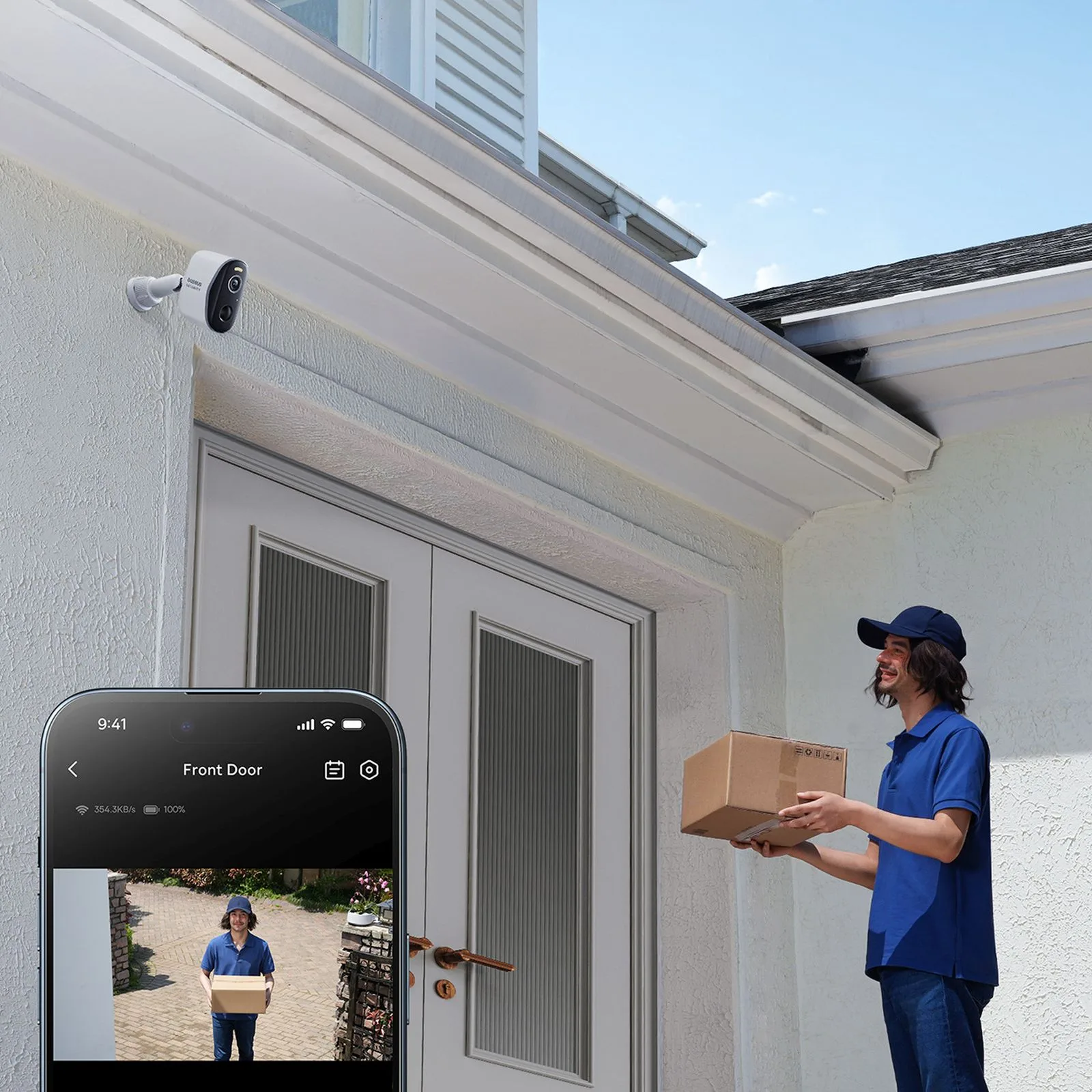 Kültéri megfigyelő kamera 2K Wi-Fi reflektorral, 7800 mAh 11