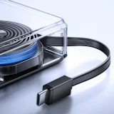 Powerbank 10000mAh 22.5W ze zwijanym kablem USB-C - czarny 3