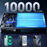 Powerbank 10000mAh 22.5W ze zwijanym kablem USB-C - czarny 5