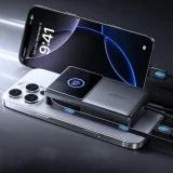 Powerbank 10000mAh 22.5W ze zwijanym kablem USB-C - czarny 6