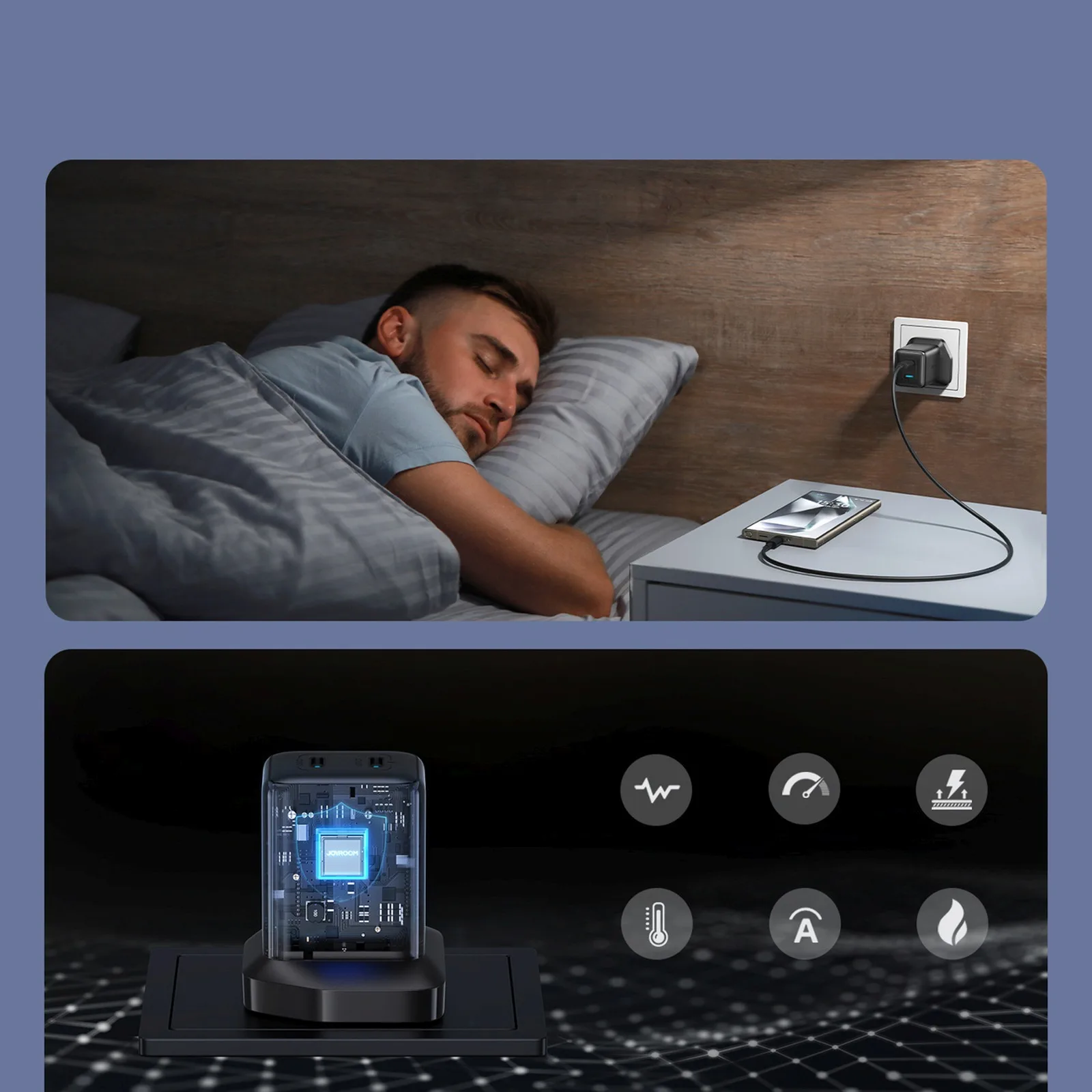 45 W-os brit USB-C fali töltő – fekete 7