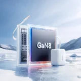 GaN fali töltő behúzható USB-C kábellel, 67 W – fehér 7