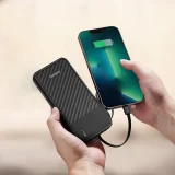 Powerbanka K11 10 000 mAh s integrovanými káblami – čierna 2