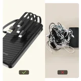 Powerbanka K11 10 000 mAh s integrovanými káblami – čierna 7