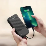 K11 Pro 20000mAh Power Bank s ugrađenim kabelima - crna 2
